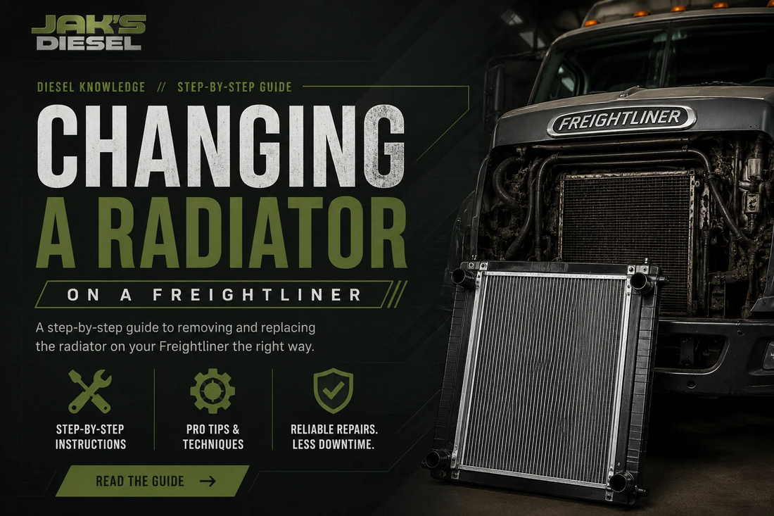 Changing a radiator on a Freightliner — JAK'S Diesel step-by-step guide