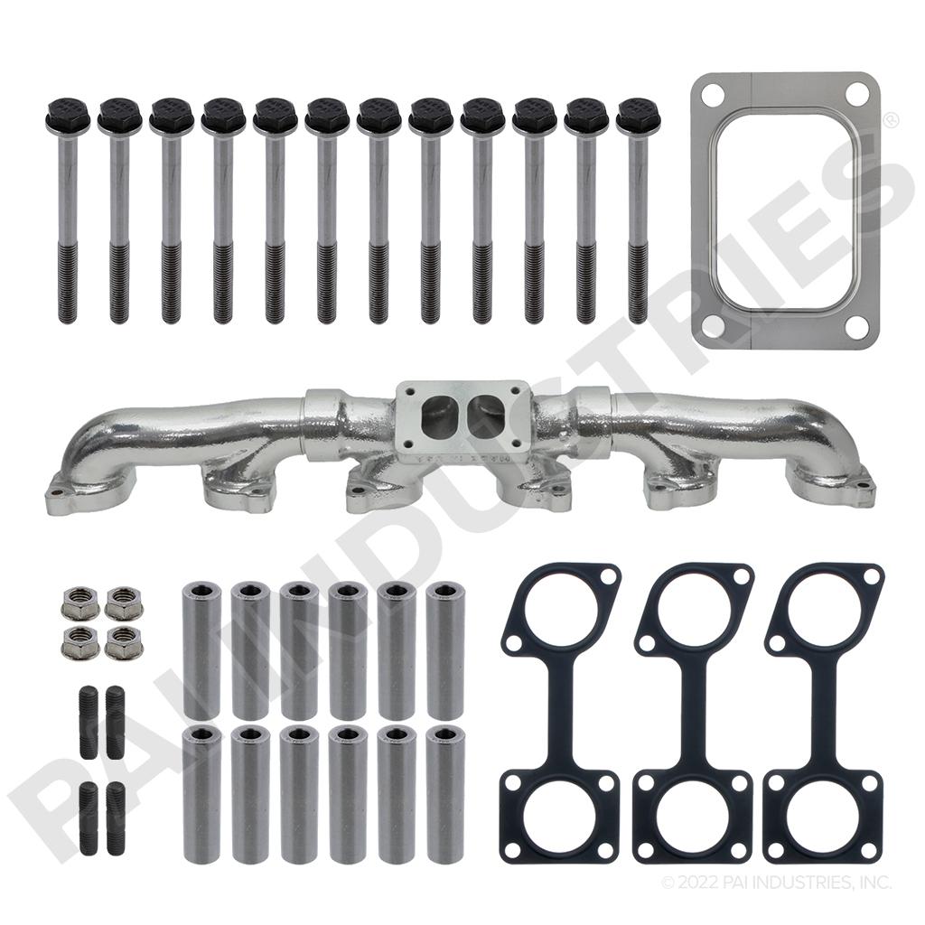 681127HP Detroit DIESEL 60 SERIES DETROIT ENGINES HI-PERFORMANCE EXHAUST MANIFOLD KIT 30° TURBO MOUNTING (Thermashield Coating)