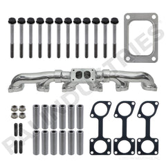 681127HP Detroit DIESEL 60 SERIES DETROIT ENGINES HI-PERFORMANCE EXHAUST MANIFOLD KIT 30° TURBO MOUNTING (Thermashield Coating)