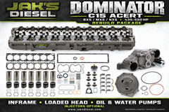 JAK's Dominator c15-acert — representative promotional layout; injectors optional; selected parts list governs