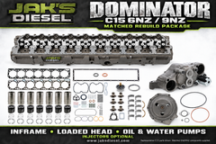 JAK's Dominator c15-non-acert — representative promotional layout; injectors optional; selected parts list governs
