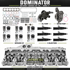 JAK's Dominator Detroit Series 60 14L DDEC V Rebuild Package - representative configuration