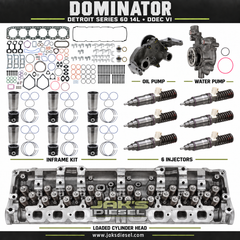 JAK's Dominator Detroit Series 60 14L DDEC VI Rebuild Package - representative configuration
