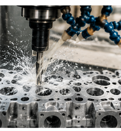CNC machining a cylinder head